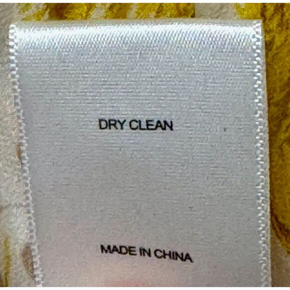 A LOVES A 100% Silk Yellow Feather Print Mini Dress, Sz XS - Picture 11 of 11